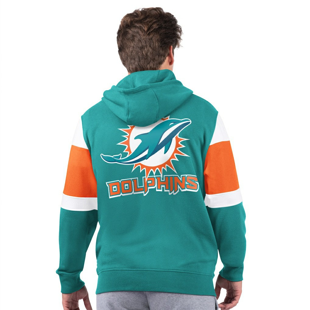 Miami Dolphins Starter Extreme Full-Zip Hoodie - Aqua Hoodies