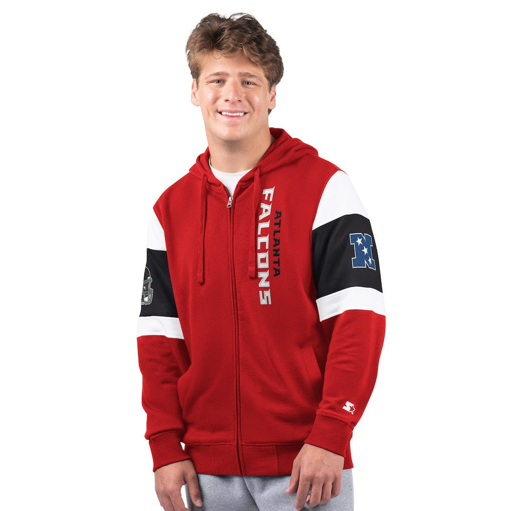 Atlanta Falcons Starter Extreme Full-Zip Hoodie - Red Hoodies