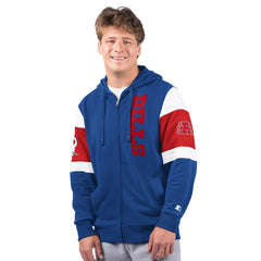 Buffalo Bills Starter Extreme Vintage Logo Full-Zip Hoodie - Royal Hoodies