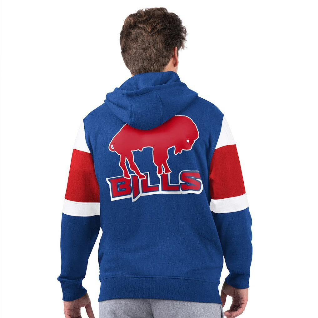 Buffalo Bills Starter Extreme Vintage Logo Full-Zip Hoodie - Royal Hoodies