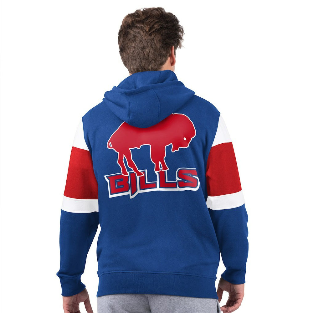 Buffalo Bills Starter Extreme Vintage Logo Full-Zip Hoodie - Royal Hoodies