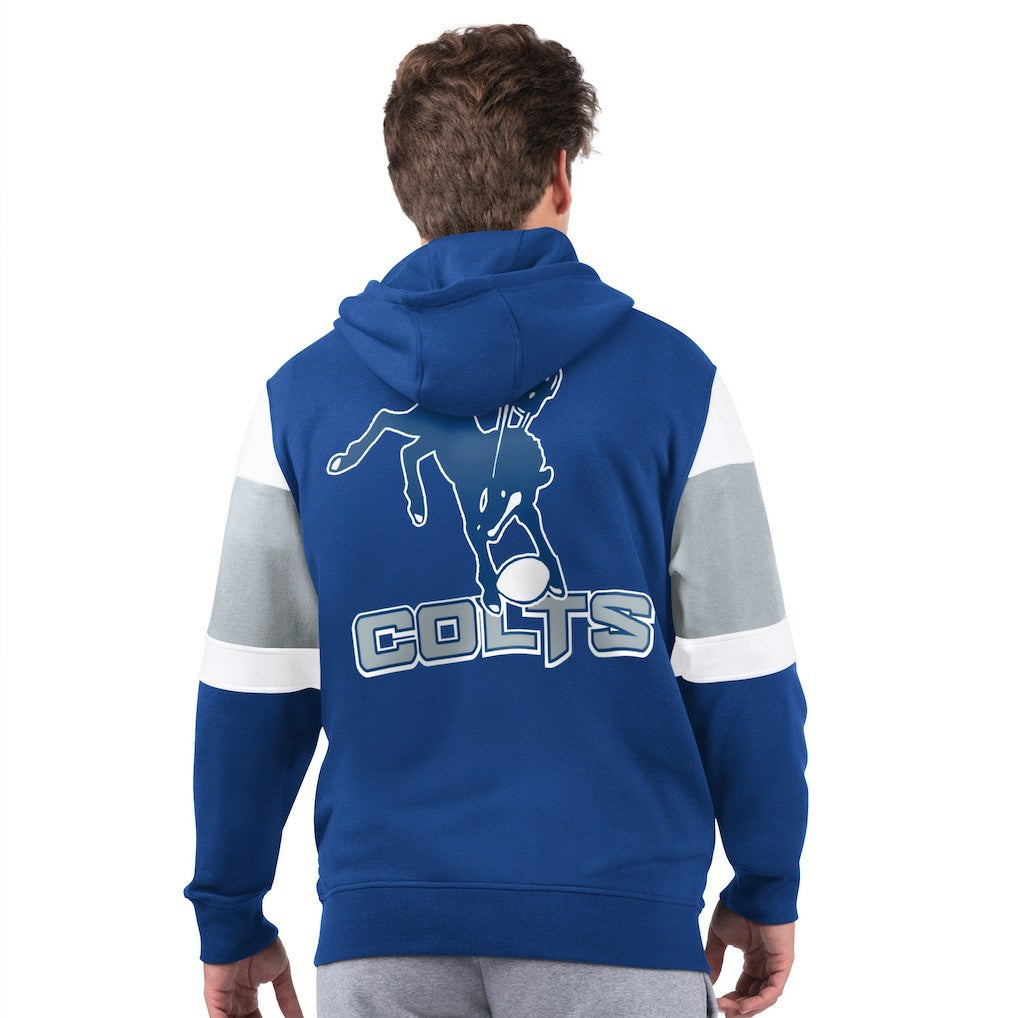 Indianapolis Colts Starter Extreme Vintage Logo Full-Zip Hoodie - Royal Hoodies