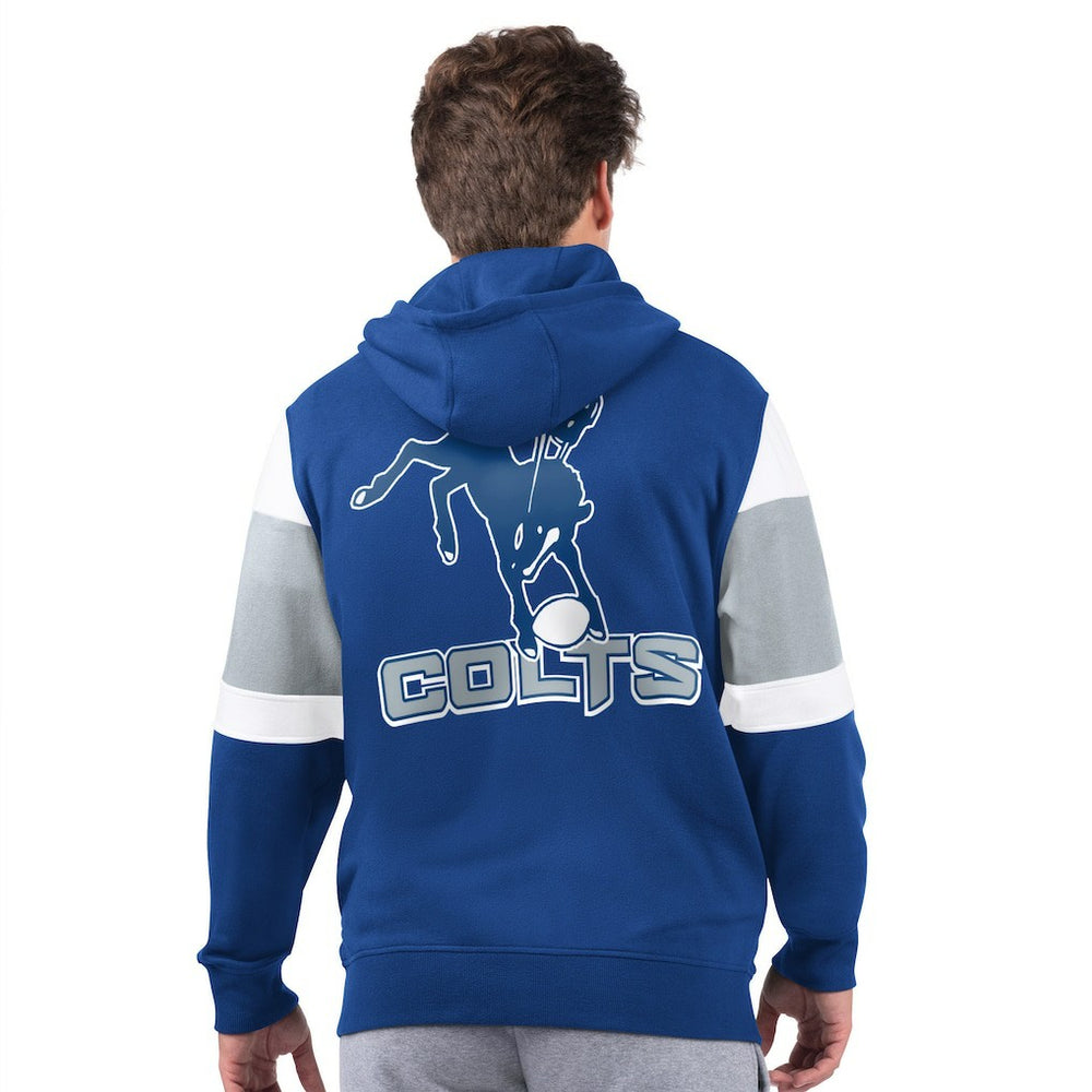 Indianapolis Colts Starter Extreme Vintage Logo Full-Zip Hoodie - Royal Hoodies