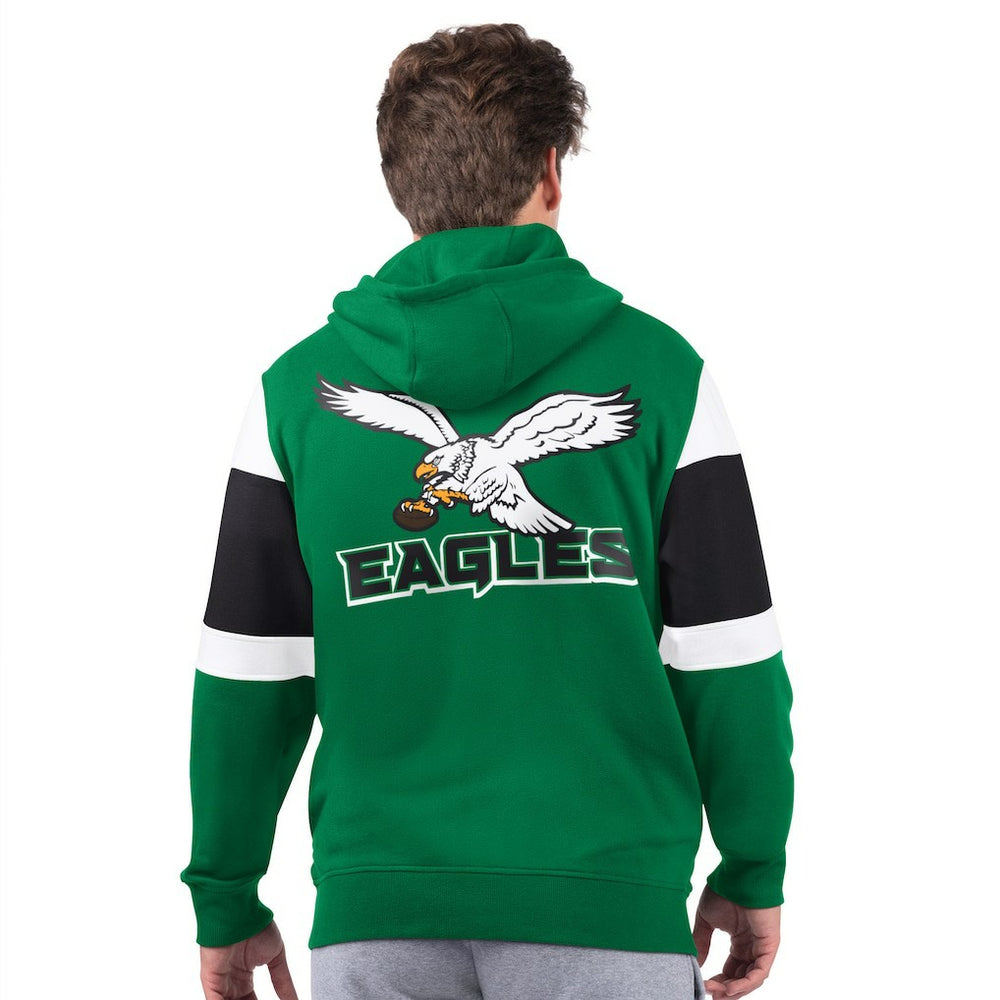 Philadelphia Eagles Starter Extreme Vintage Logo Full-Zip Hoodie - Kelly Green Hoodies