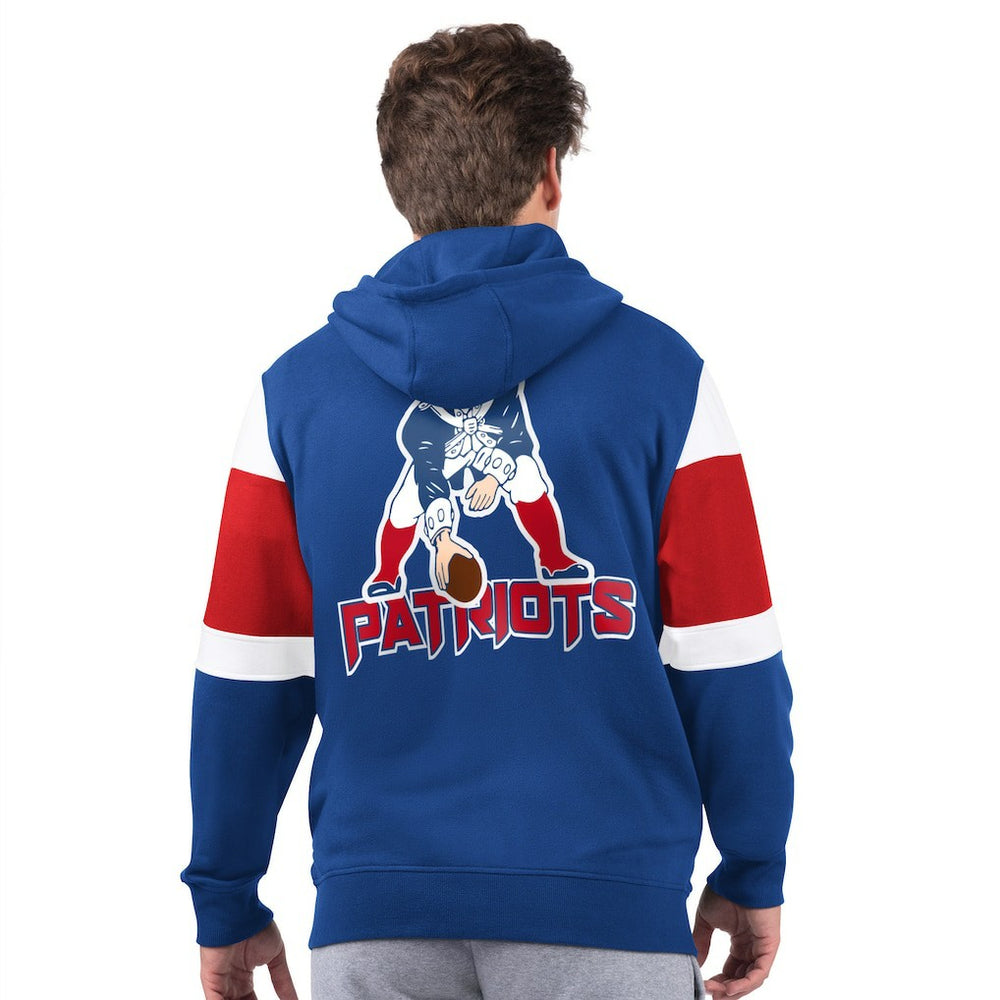 New England Patriots Starter Extreme Vintage Logo Full-Zip Hoodie - Navy Hoodies