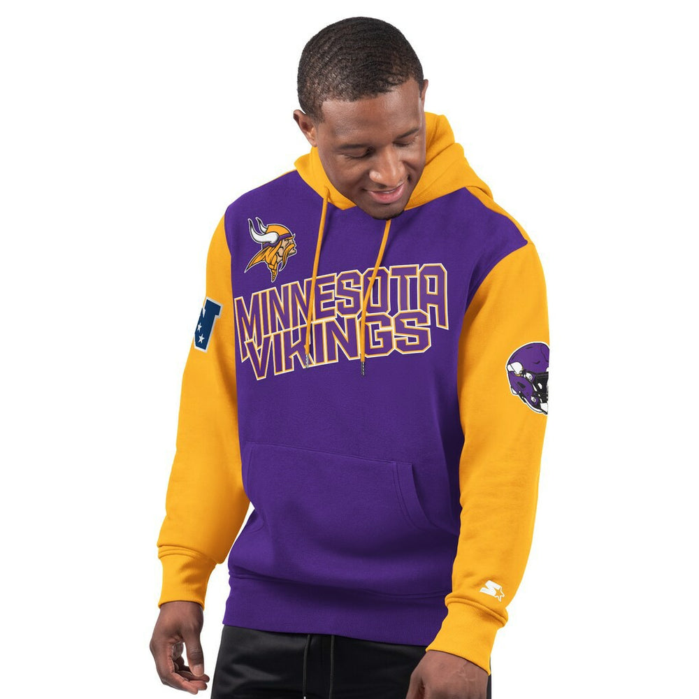 Minnesota Vikings Starter Extreme Pullover Hoodie - Purple Hoodies