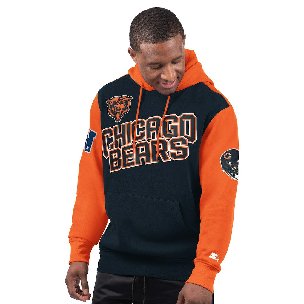 Chicago Bears Starter Extreme Pullover Hoodie - Navy Hoodies