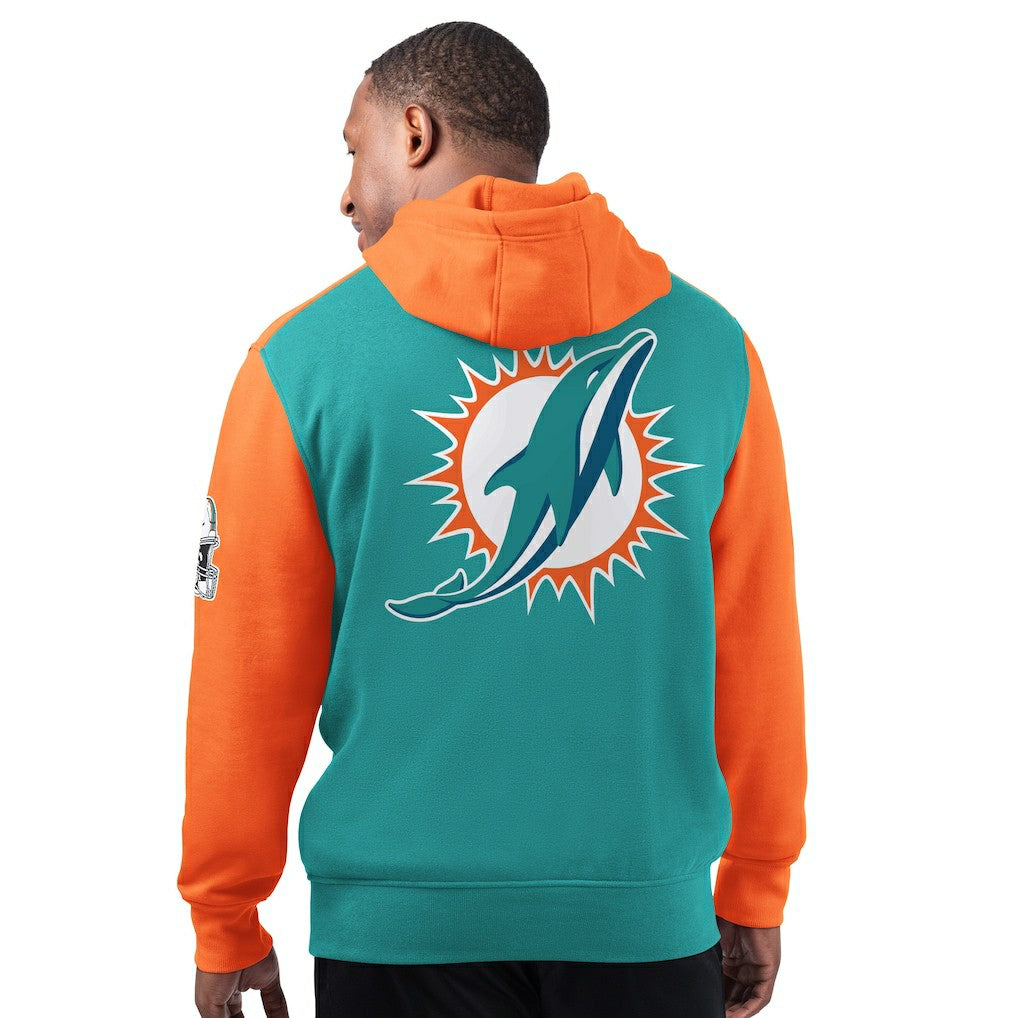 Miami Dolphins Starter Extreme Pullover Hoodie - Aqua Hoodies