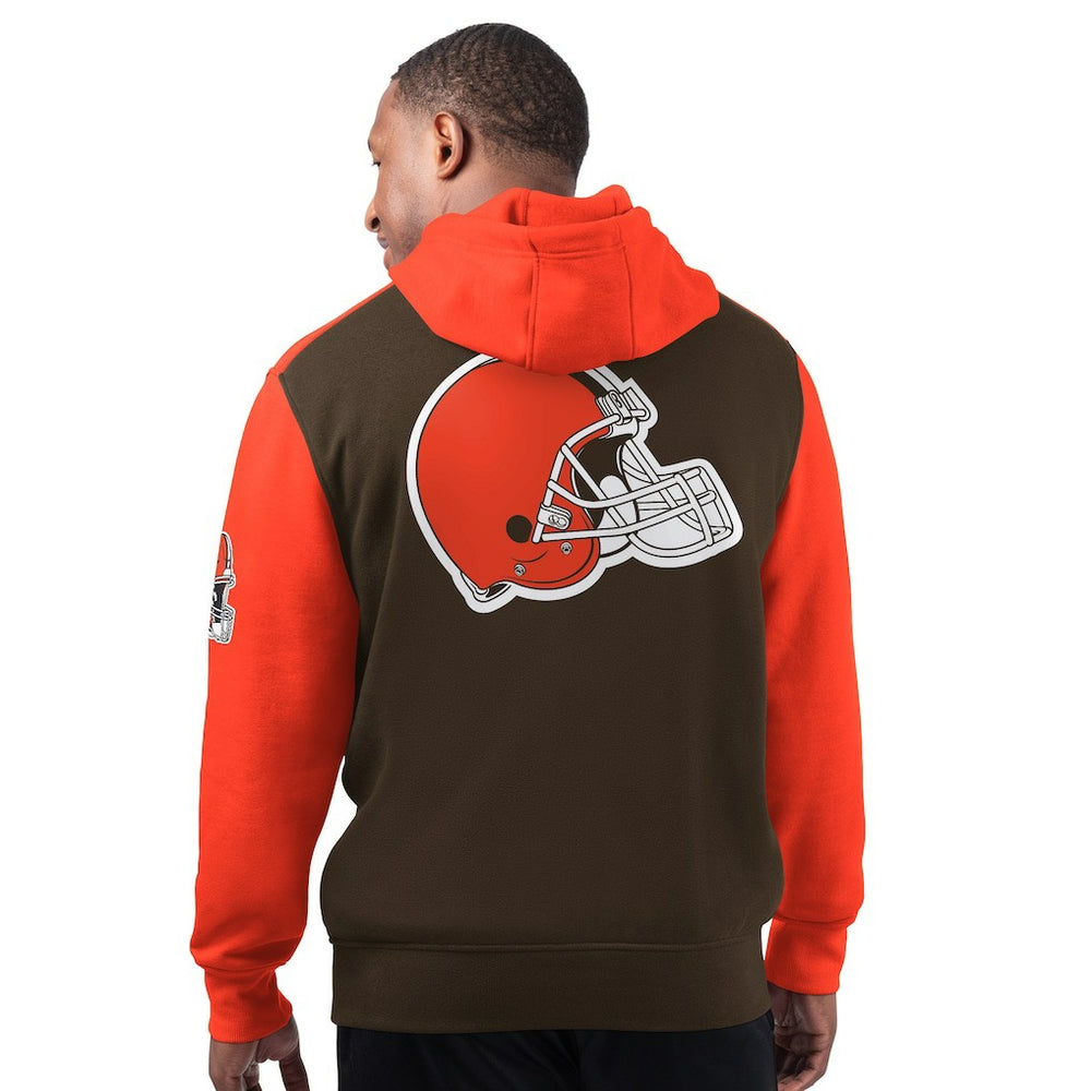 Cleveland Browns Starter Extreme Pullover Hoodie - Brown Hoodies