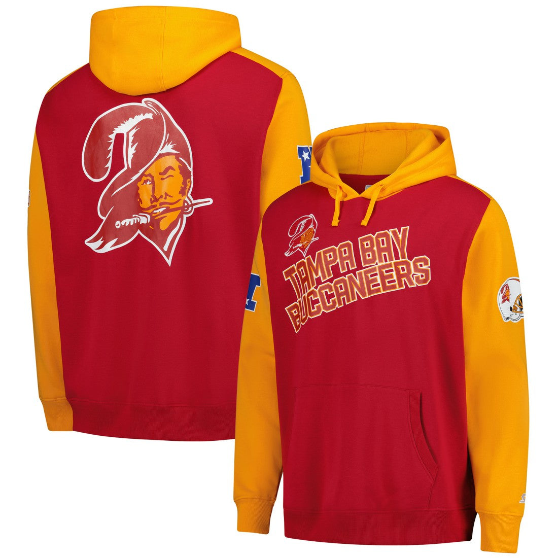 Tampa Bay Buccaneers Starter Extreme Vintage Logo Pullover Hoodie - Orange Hoodies