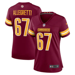 Nick Allegretti Washington Commanders Women's Game Jersey - Burgundy Jerseys