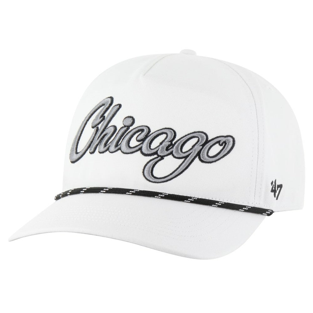 Chicago White Sox '47 Overhand Speckle Hitch Rope Adjustable Hat - White Hats