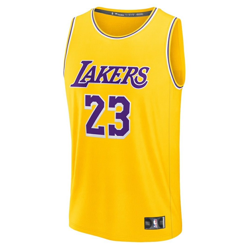 LeBron James Los Angeles Lakers Fast Break Replica Jersey Icon Edition Gold - Fanatics