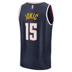 Nikola Jokic Denver Nuggets Fast Break Replica Player Jersey Icon Edition Navy - Fanatics