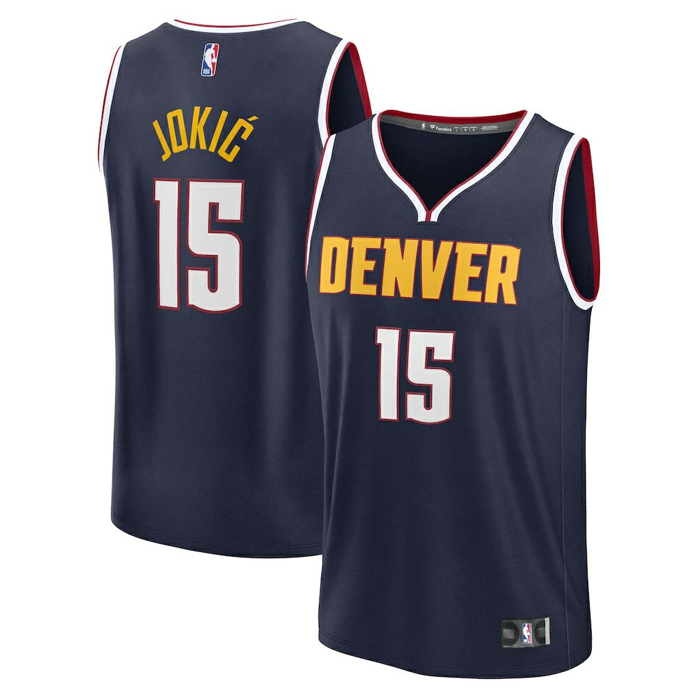 Nikola Jokic Denver Nuggets Youth Fast Break Replica Player Jersey Icon Editi- Navy - Fanatics