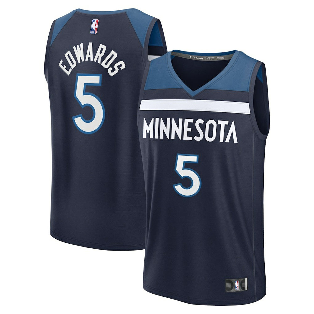 Anthony Edwards Minnesota Timberwolves Fast Break Replica Player Jersey Icon Edition Navy - Fanatics outlet