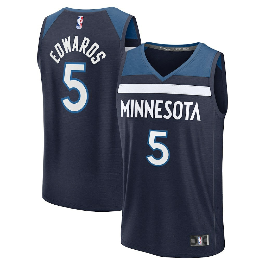 Anthony Edwards Minnesota Timberwolves Fast Break Replica Player Jersey Icon Edition Navy - Fanatics outlet