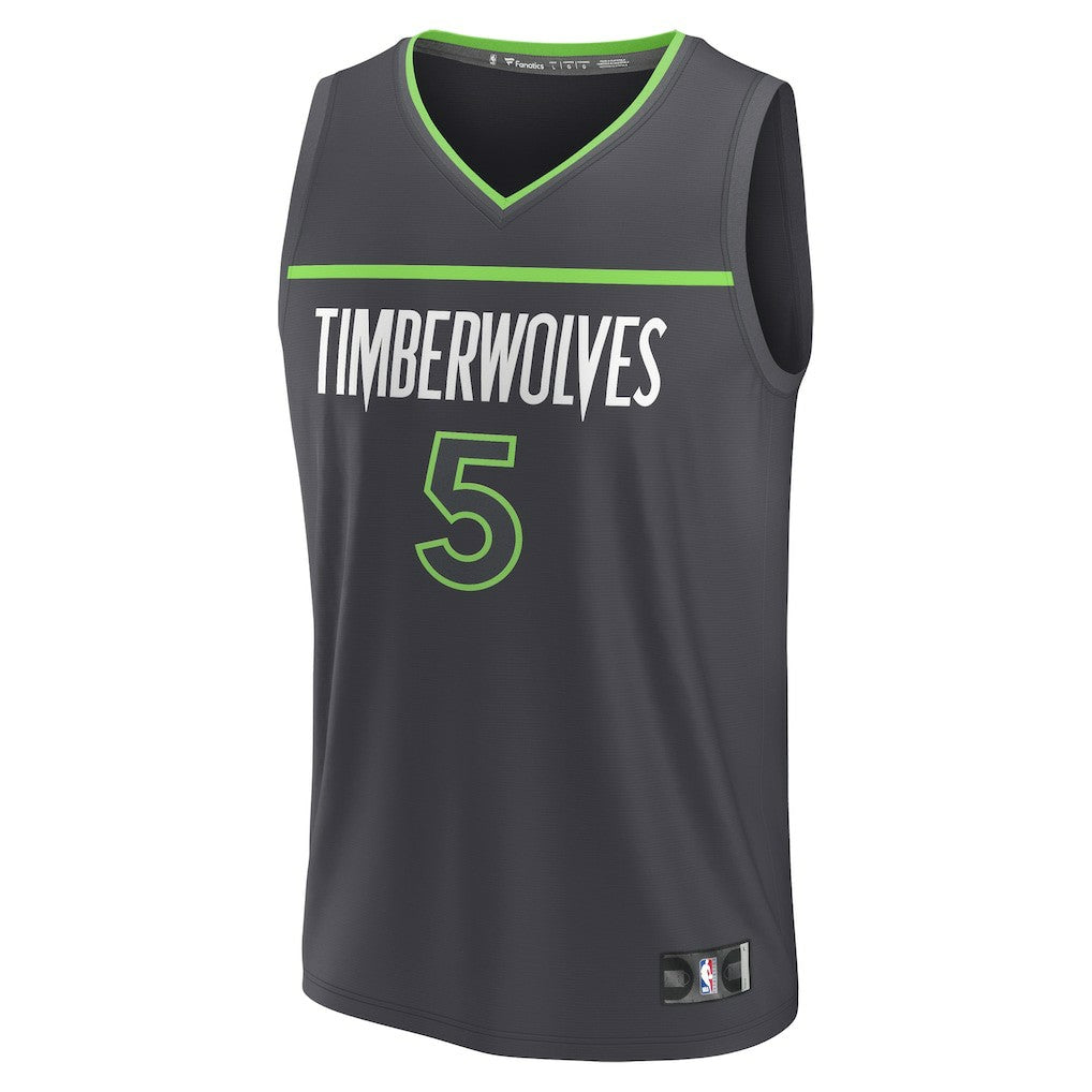 Anthony Edwards Minnesota Timberwolves Fast Break Replica Player Jersey Statement Edition Anthracite - Fanatics outlet