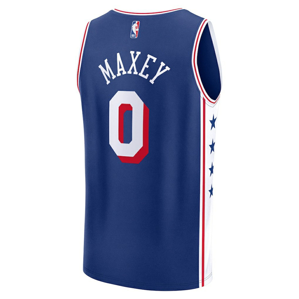 Tyrese Maxey Philadelphia 76ers Youth Fast Break Replica Player Jersey Icon Edition Royal - Fanatics