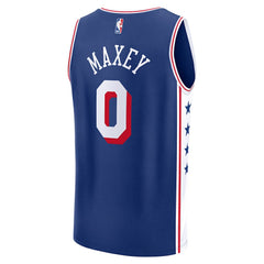 Tyrese Maxey Philadelphia 76ers Youth Fast Break Replica Player Jersey Icon Edition Royal - Fanatics