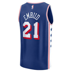 Joel Embiid Philadelphia 76ers Fast Break Replica Player Jersey Icon Edition Royal - Fanatics