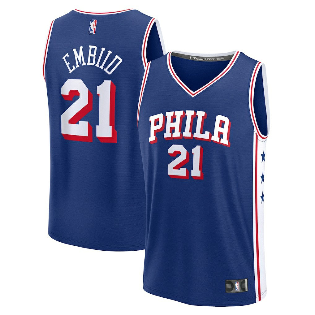 Joel Embiid Philadelphia 76ers Youth Fast Break Replica Player Jersey Icon Edition Royal - Fanatics