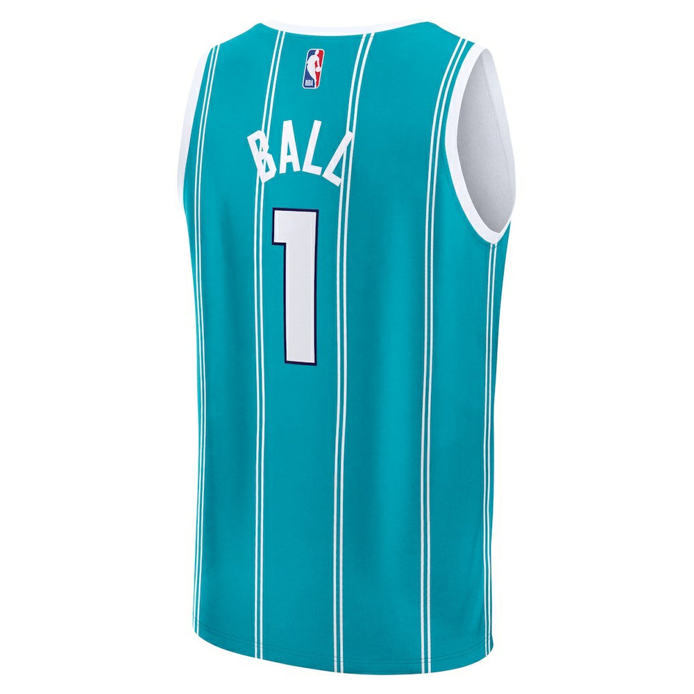 LaMelo Ball Charlotte Hornets Youth Fast Break Replica Player Jersey Icon Edition Teal - Fanatics