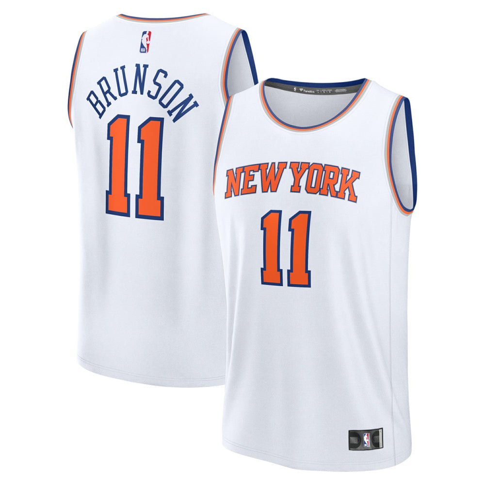 Jalen Brunson New York Knicks Fast Break Replica Player Jersey Association Edition White - Fanatics