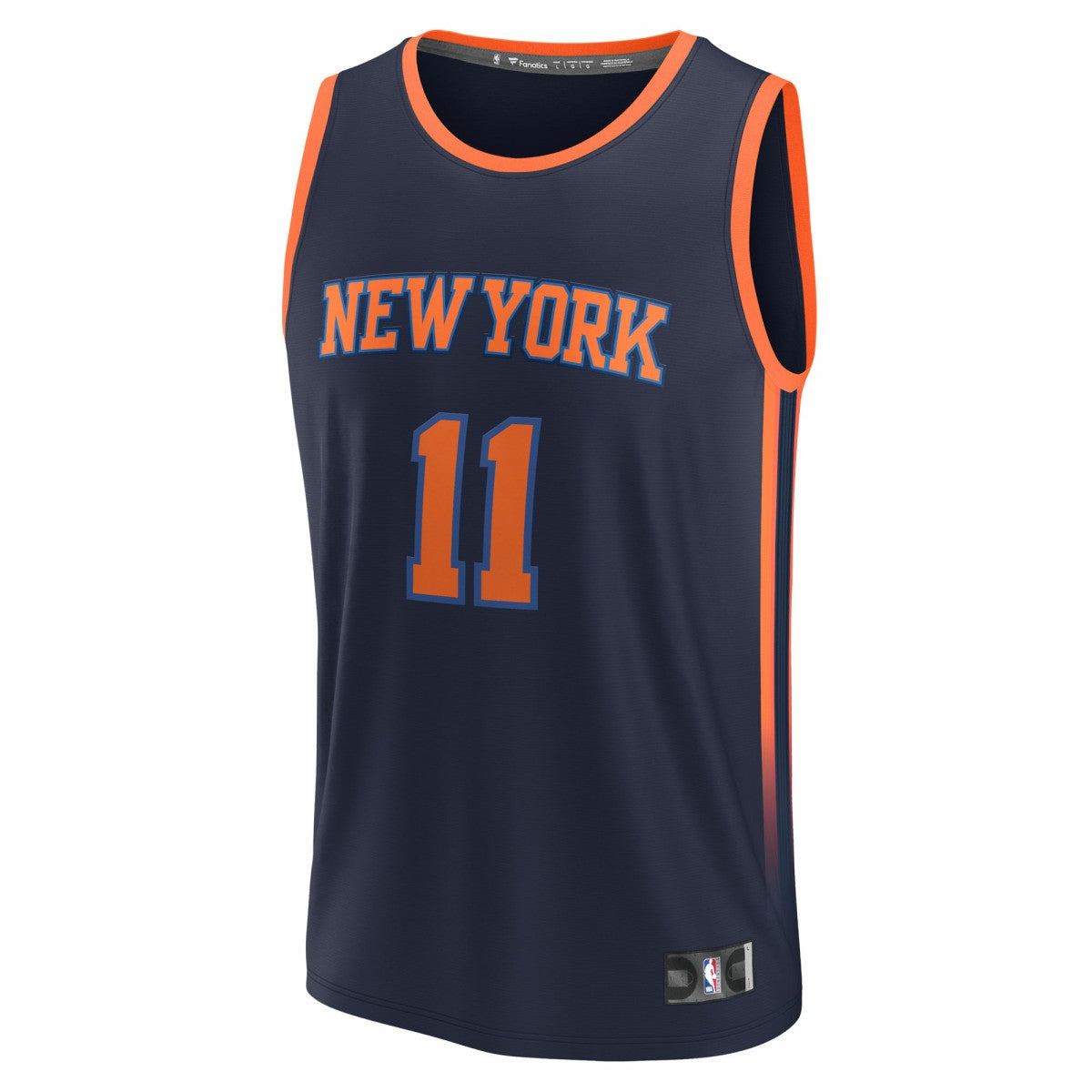 Jalen Brunson New York Knicks Fast Break Replica Player Jersey Statement Edition Navy - Fanatics