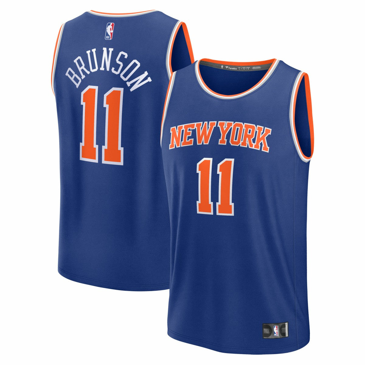 Jalen Brunson New York Knicks Youth Fast Break Replica Player Jersey Icon Edition Blue - Fanatics