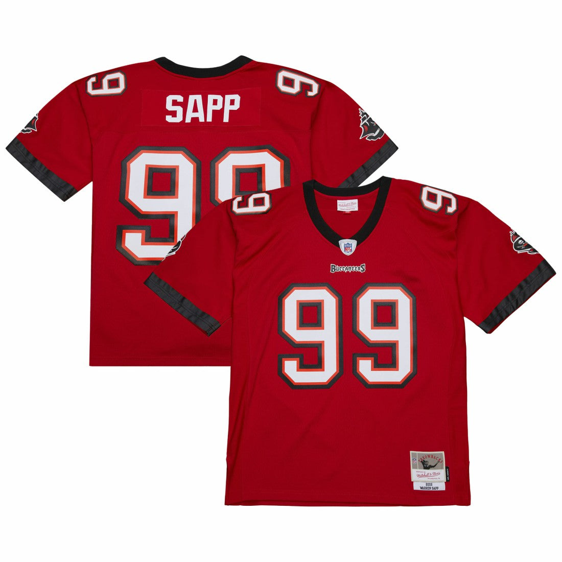 Warren Sapp Tampa Bay Buccaneers 2002 Legacy Replica Jersey - Red Jerseys