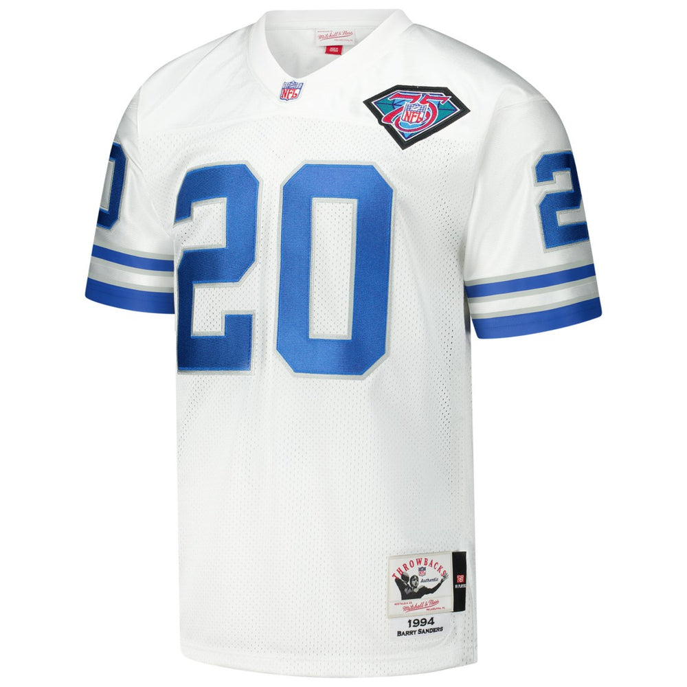 Barry Sanders Detroit Lions 1994 Authentic Throwback Retired Player Jersey - White Jerseys
