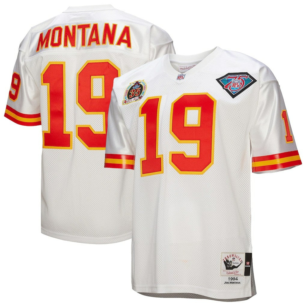 Joe Montana Kansas City Chiefs 1994 Authentic Throwback Retired Player Jersey - White Jerseys