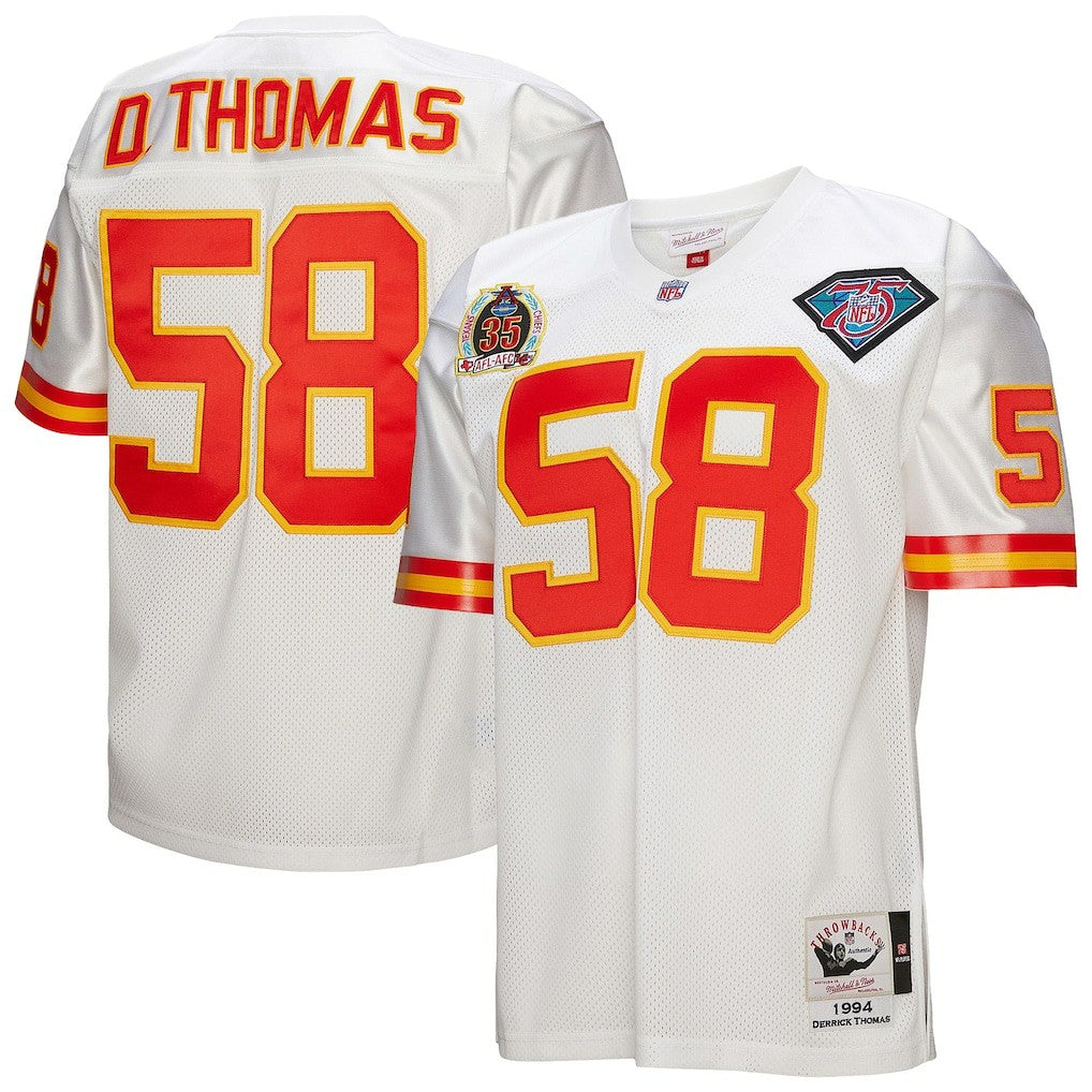 Derrick Thomas Kansas City Chiefs 1994 Authentic Throwback Retired Player Jersey - White Jerseys