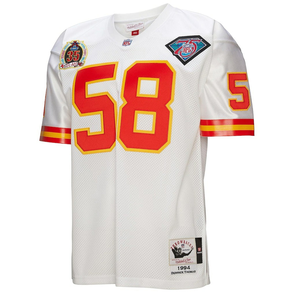 Derrick Thomas Kansas City Chiefs 1994 Authentic Throwback Retired Player Jersey - White Jerseys