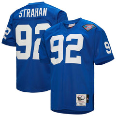 Michael Strahan New York Giants 1994 Authentic Throwback Retired Player Jersey - Royal Jerseys