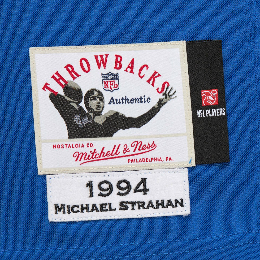 Michael Strahan New York Giants 1994 Authentic Throwback Retired Player Jersey - Royal Jerseys