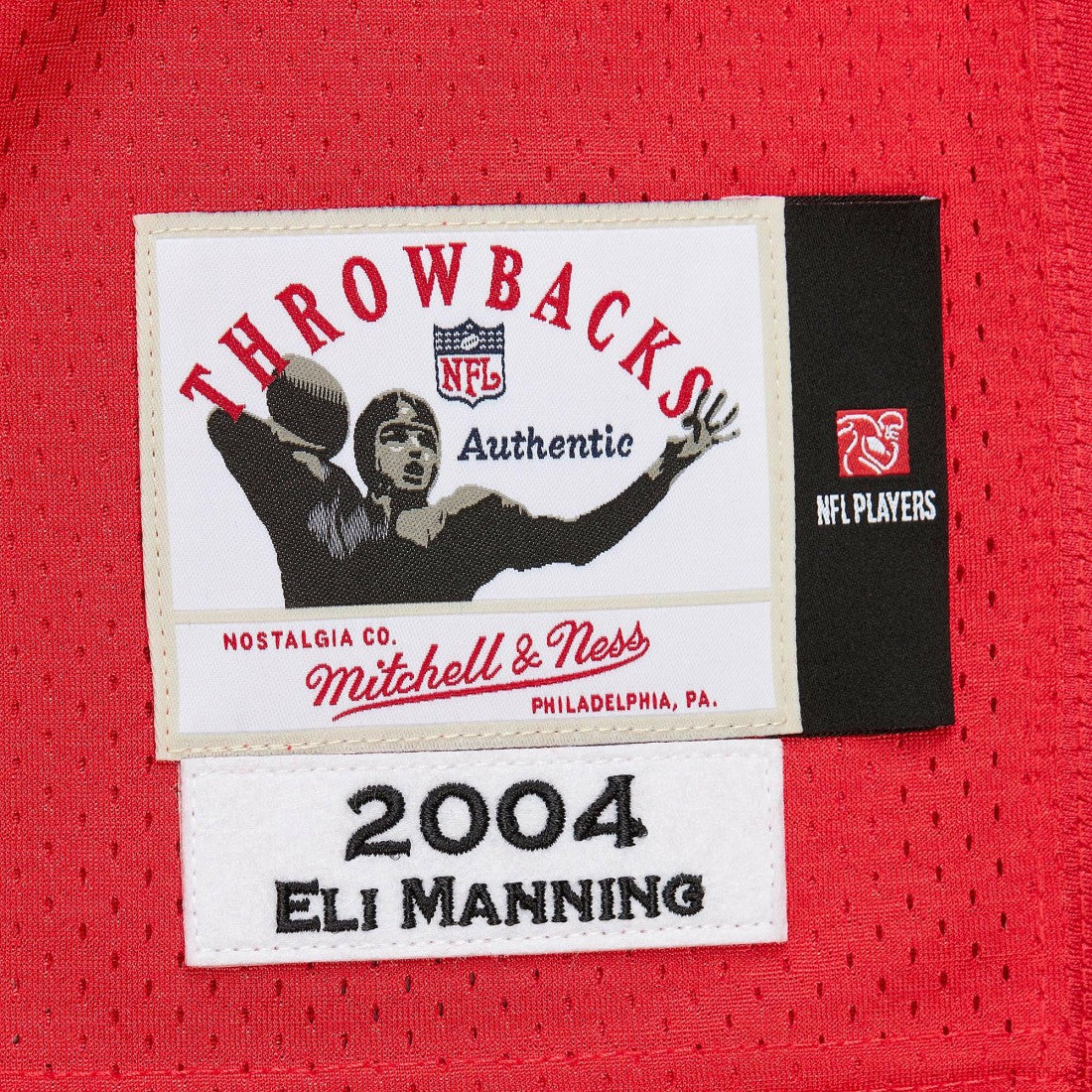 Eli Manning New York Giants 2004 Authentic Throwback Retired Player Jersey - Red Jerseys