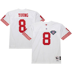 Steve Young San Francisco 49ers 1994 Authentic Throwback Retired Player Jersey - White Jerseys