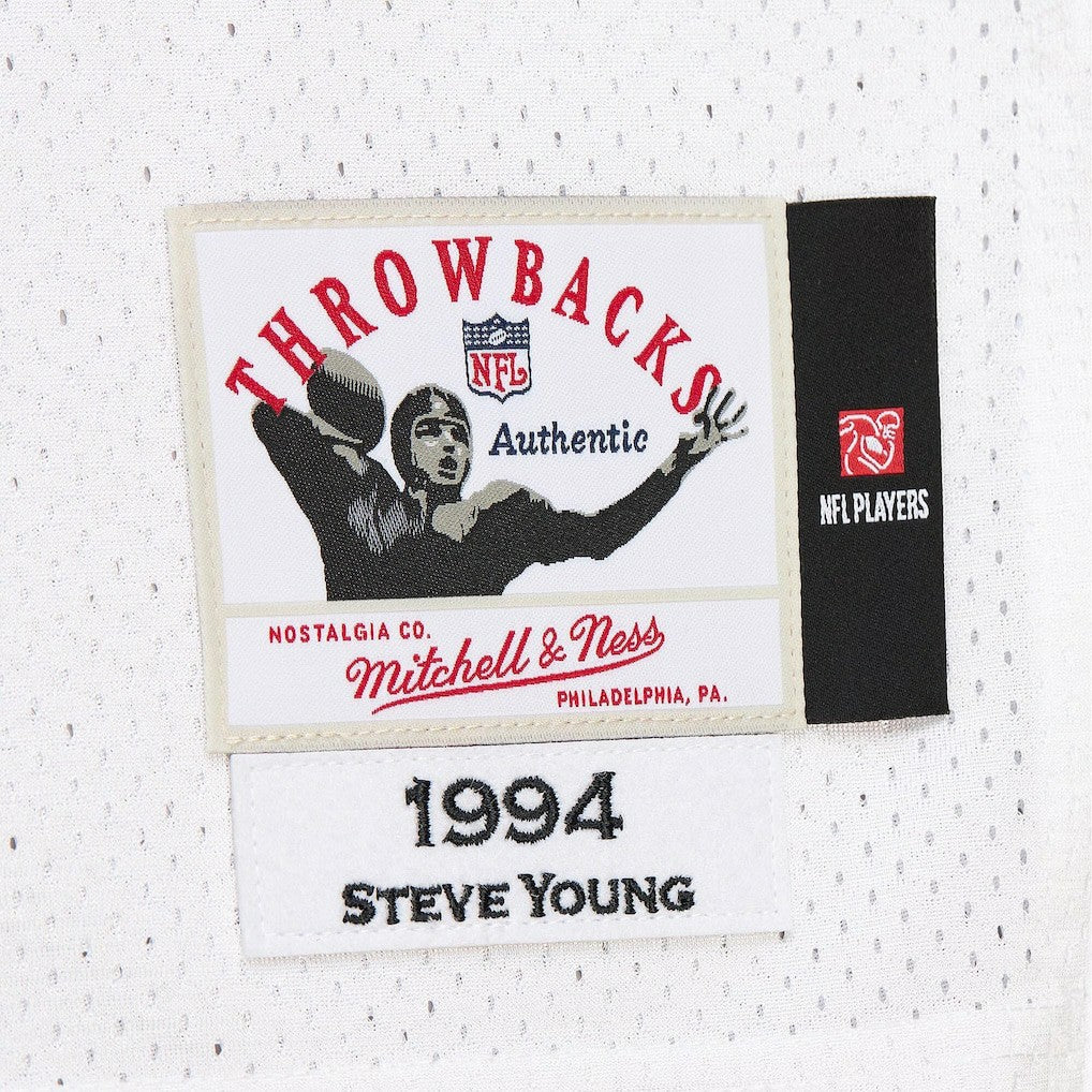 Steve Young San Francisco 49ers 1994 Authentic Throwback Retired Player Jersey - White Jerseys