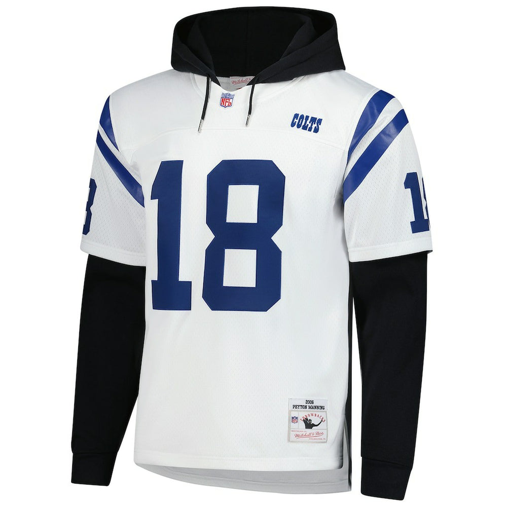Peyton Manning Indianapolis Colts Player Name & Number Hoodie Legacy Jersey - White Jerseys