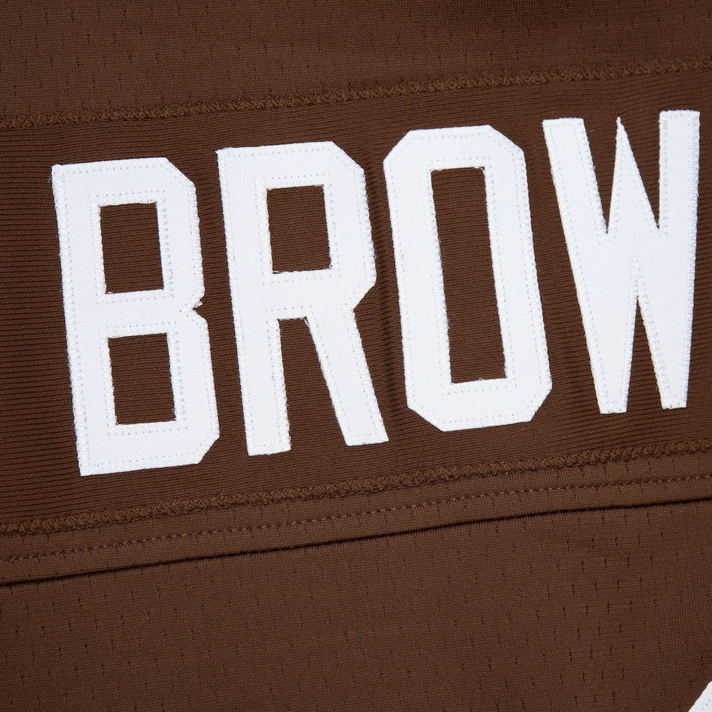 Jim Brown Cleveland Browns Player Name & Number Hoodie Legacy Jersey - Brown Jerseys