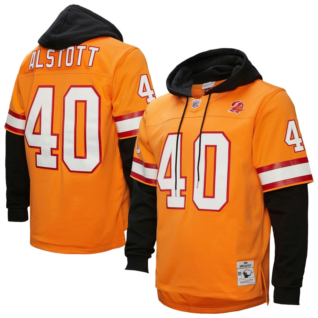 Mike Alstott Tampa Bay Buccaneers Player Name & Number Hoodie Legacy Jersey - Orange Jerseys
