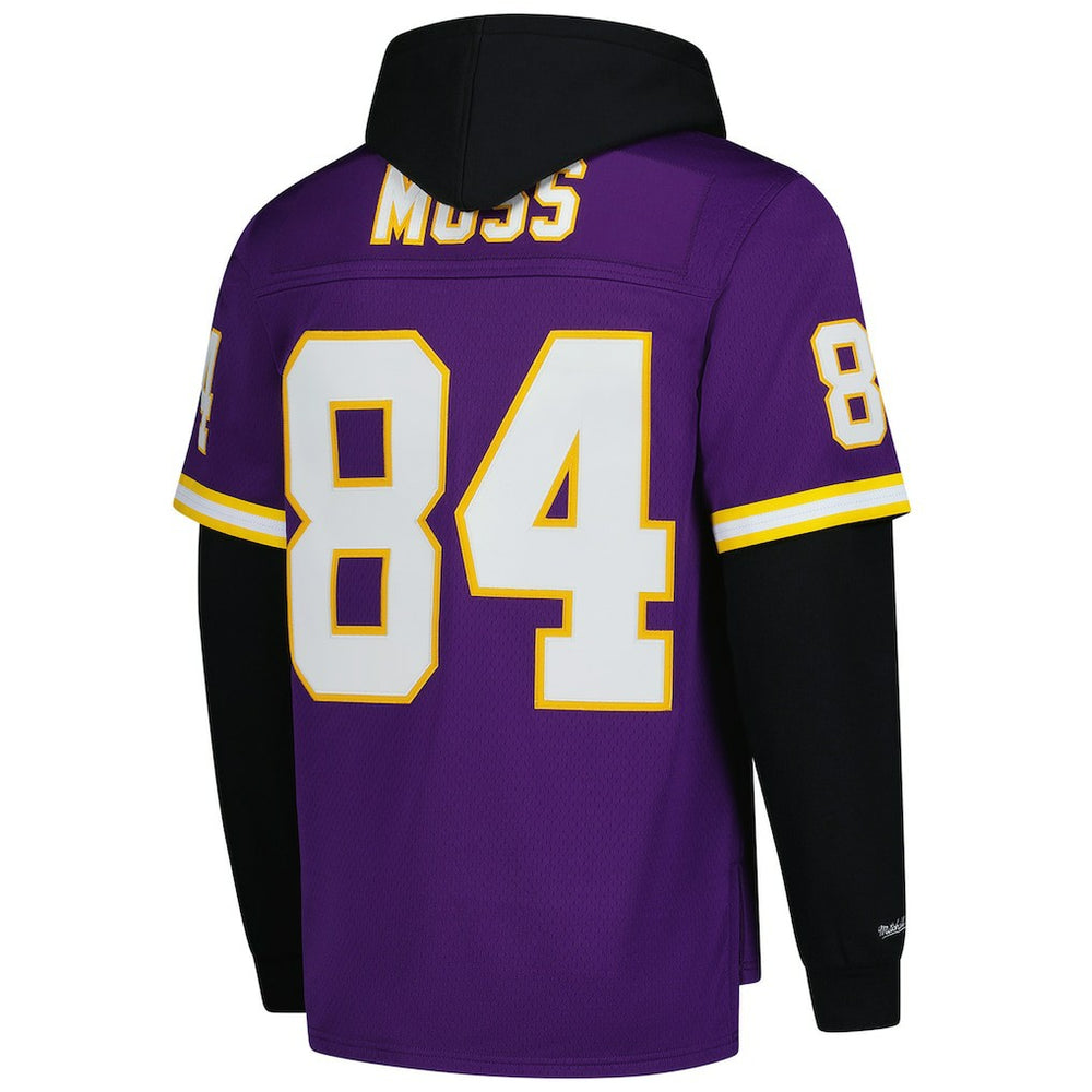 Randy Moss Minnesota Vikings Player Name & Number Hoodie Legacy Jersey - Purple Jerseys