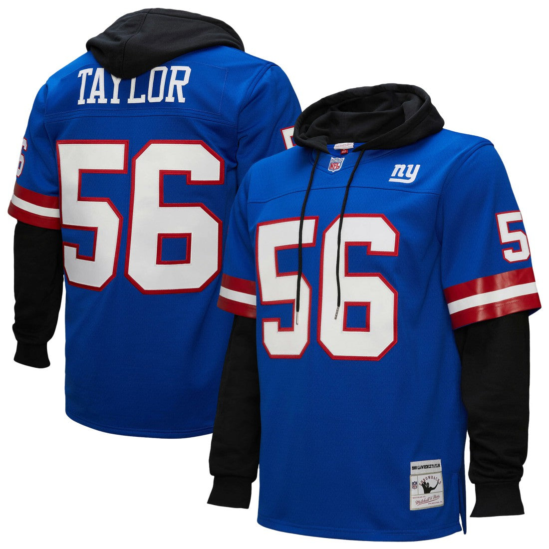 Lawrence Taylor New York Giants Player Name & Number Hoodie Legacy Jersey - Royal Jerseys