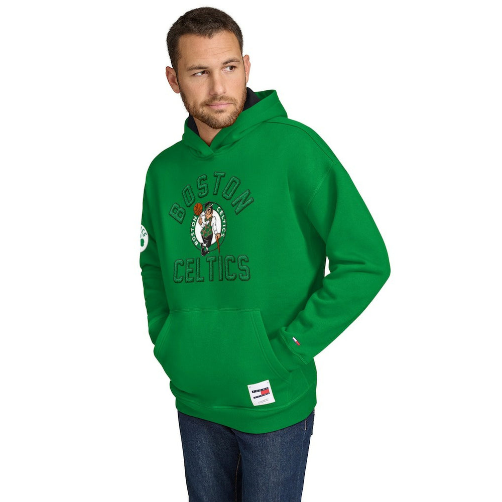 Boston Celtics Tommy Jeans Sebastian Pullover Hoodie Kelly Green