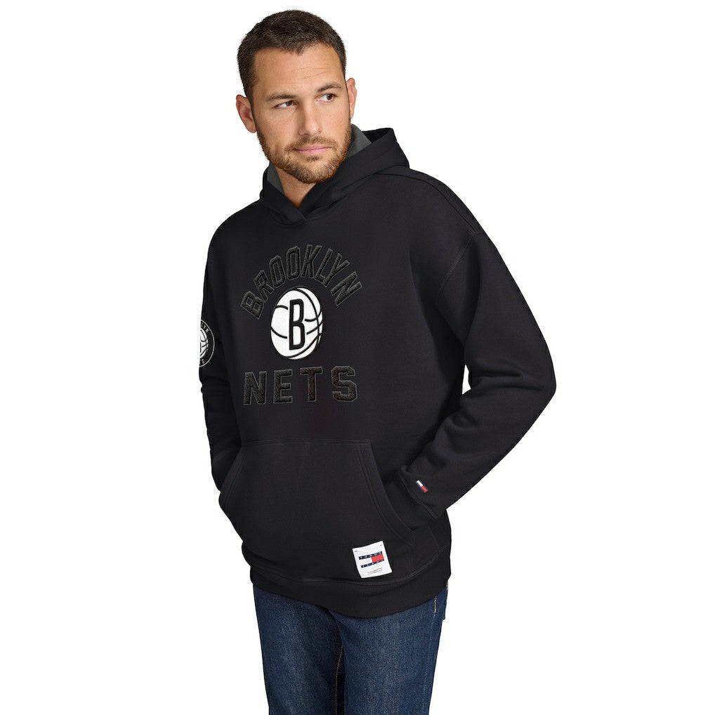 Brooklyn Nets Tommy Jeans Sebastian Pullover Hoodie Black outlet