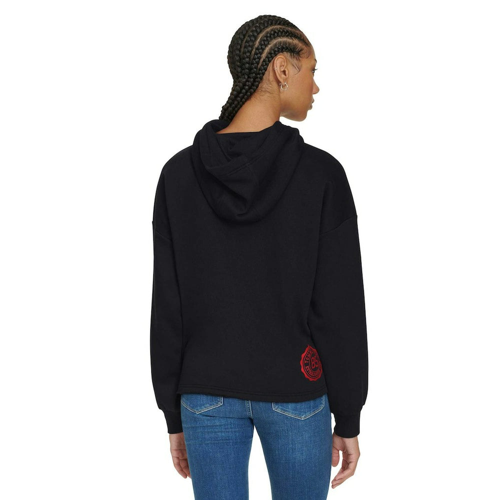 Chicago Bulls Tommy Jeans Women's Stella Cropped Pullover Hoodie Black outlet