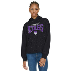 Sacramento Kings Tommy Jeans Women's Stella Cropped Pullover Hoodie Black outlet