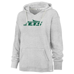New York Jets '47 Women's Premier Kennedy V-Neck Pullover Hoodie - Gray Hoodies